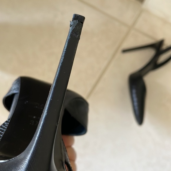 Saint Laurent Black Slingback Pumps - Picture 6 of 10